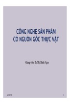 Công nghệ sản phẩm có nguồn gốc thực vật