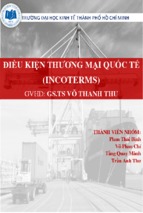 Bài tiểu luận điều kiện thương mại quốc tế (incomterms)