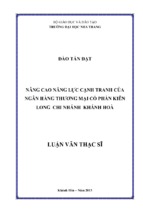 Nâng cao năng lực cạnh tranh của ngân hàng tmcp kiên long   chi nhánh khánh hòa