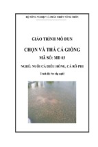 Giáo trình mđ03   chọn và thả cá giống