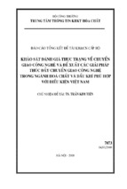 Khảo sát đánh giá thực trạng về chuyển giao công nghệ và đề xuất các giải pháp thúc đẩy chuyển giao công nghệ trong ngành hóa chất và dầu khí phù hợp với điều kiện việt nam