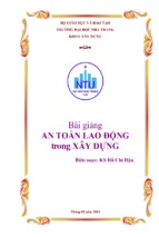 Bài giảng an toàn lao động trong xây dựng