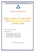 Tiểu luận lý thuyết gia công kim loại nâng cao