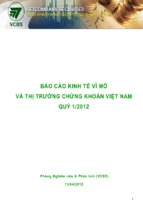 Báo cáo kinh tế vĩ mô và thị trường chứng khoán việt nam quý 1 2012