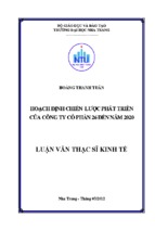 Hoạch định chiến lược phát triển của công ty cổ phần 26 đến năm 2020