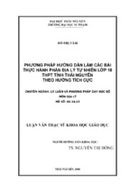 Phương pháp hướng dẫn làm các bài thực hành phần địa lý tự nhiên lớp 10 thpt tỉnh thái nguyên theo hướng tích cực