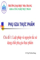 Phụ gia thực phẩm ngô thị hoài dương