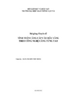 Tính toán căng cáp cầu dây văng theo công nghệ căng từng tao