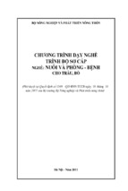 chương trình dạy nghề nuôi và phòng trị bệnh cho trâu bò