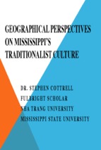 Geographical perspectives on mississippi's traditionalist culture