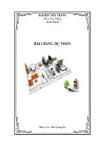 Bài giảng dự toán