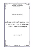 Quản trị nguồn nhân lực tại công ty đầu tư sản xuất và xuất nhập khẩu cà phê cao su nghệ an