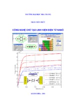 Công nghệ chế tạo linh kiện điện tử nanô  trần tiến phức