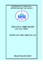 Tính toán, thiết kế kết cấu tàu thủy , hướng dẫn thực hiện bài tập