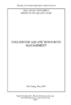 English for aquatic resources management tập