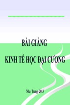 Bài giảng kinh tế học đại cương