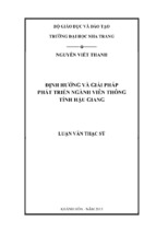 định hướng và giải pháp phát triển ngành viễn thông tỉnh hậu giang