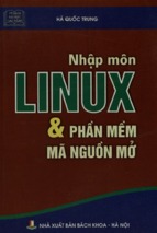 Nhập môn linux và phần mềm mã nguồn mở  hà quốc trung