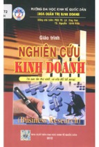 Giáo trình nghiên cứu kinh doanh  lê công hoa, nguyễn thành hiếu