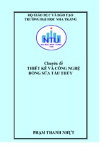 Chuyên đề thiết kế và công nghệ đóng sửa tàu thủy , hướng dẫn thực hiện bài tập