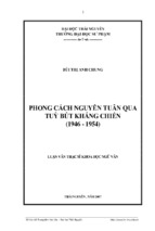 Phong cách nguyễn tuân qua tuỳ bút kháng chiến (1946   1954)