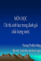 Chỉ thị sinh học trong đánh giá chất lượng nước