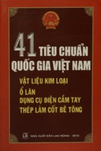 41 tiêu chuẩn quốc gia việt nam  vật liệu kim loại, ổ lăn, dụng cụ điện cầm tay, thép làm cốt bê tông  nguyễn văn nam sưu tầm