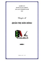 Tiểu luận quản trị bán hàng