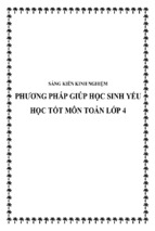 Sáng kiến kinh nghiệm phương pháp giúp học sinh yếu học tốt môn toán lớp 4