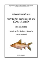 Giáo trình md01 xây dựng ao nuôi, bè nuôi cá lăng cá chiên