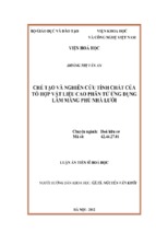 Luận án tiến sĩ hóa học chế tạo và nghiên cứu tính chất của tổ hợp vật liệu cao phân tử ứng dụng làm màng phủ nhà lưới