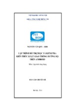 Microsoft word   báo cáo chuyên đề lập trình hỗ trợ học và kiểm tra kiến thức luật giao thông đường bộ trên android