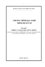 chương trình dạy nghề trồng và khai thác rừng trồng