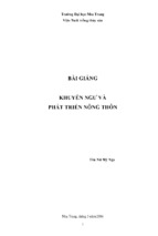 Khuyến ngư và phát triển nông thôn  tôn nữ mỹ nga 2016