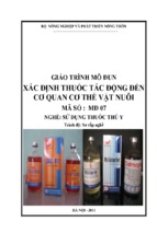 Gt mo dun 07  xác định thuốc tác động đến vật nuôi