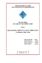 Bài tiểu luận hoạch định chiến lược phát triển công ty honda việt nam