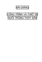 Công trình và thiết bị nuôi trồng thủy sản