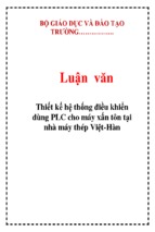 Thiết kế hệ thống điều khiển dùng plc cho máy xấn tôn tại nhà máy thép việt hàn