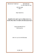 Tóm tắt luận án tiến sĩ hóa học nghiên cứu chế tạo và tính chất của màng polyme ứng dụng để bảo quản quả