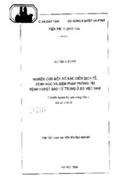 Nghiên cứu một số đặc điểm dịch tễ, bệnh học và bện pháp phòng trị bệnh huyết bào tử trùng ở bò việt nam