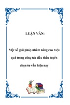 Một số giải pháp nhằm nâng cao hiệu quả trong công tác đấu thầu tuyển chọn tư vấn hiện nay