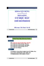 Bài giảng cơ học đất