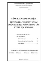 Skkn phƣơng pháp giải một số bài toán hình học phẳng trong các kỳ thi học sinh giỏi