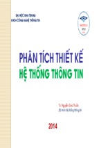 Phân tích thiết kế hệ thống thông tin