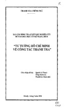 Tư tưởng hồ chí minh về công tác thanh tra