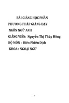 Phương pháp giảng dạy ngôn ngữ anh ( bản cập nhật 2015) nguyễn thị thúy hồng