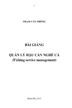 Quản lý hậu cần nghề cá