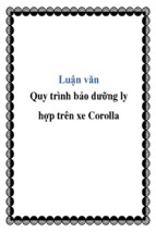 Luận văn quy trình bảo dưỡng ly hợp trên xe corolla