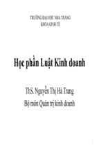 Luật kinh doanh  nguyễn thị hà trang