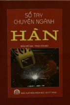 Sổ tay chuyên ngành hàn  trần thế san, tăng văn mùi